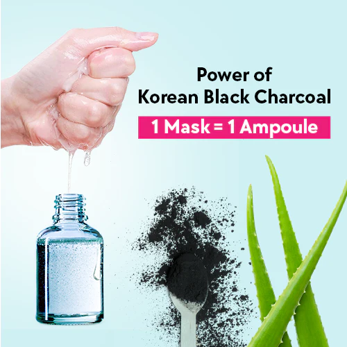 Korean Black Charcoal Face Sheet Mask - Image 4